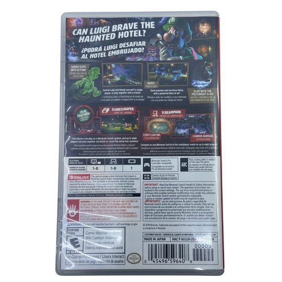 Luigi's Mansion 3 Nintendo Switch Complete CIB Tested Works - Picture 4 of 4